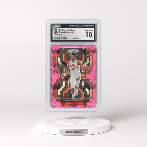2021 Panini Prizm #278 David Johnson - Pink Ice (CGC 10 GEM MINT)