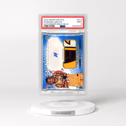 2022 Topps Inception Ote Overtime Elite Inception Autograph Relics #KC2 Kanaan Carlyle - Blue (PSA 9 MINT)