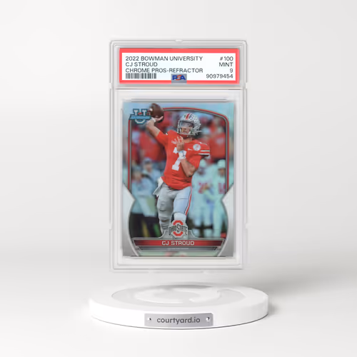 2022 Bowman University Chrome Prospects #100 CJ Stroud - Refractor (PSA 9 MINT)