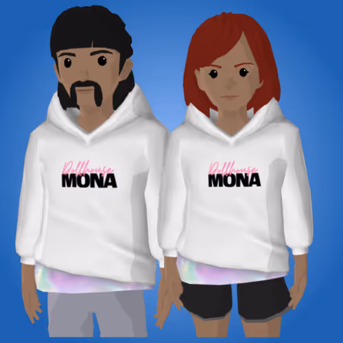 Dollhouse MONA Big White Hoodie