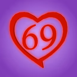 69 Heart Speech Bubble