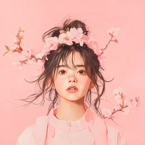 Jenny in Bloom: Portrait with Cherry Blossoms