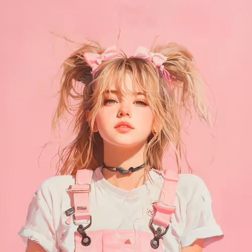 Sena in Pink: Playful Portrait of Youthful Charm