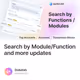 Search by Module/Function and more updates