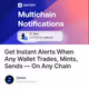 Get Instant Alerts When Any Wallet Trades, Mints, Sends — On Any Chain