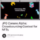 JPG Canons Alpha: Crowdsourcing Context for NFTs