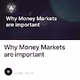 Why Money Markets are important