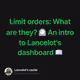 Limit orders: What are they? ⏲️ An intro to Lancelot's dashboard 📖
