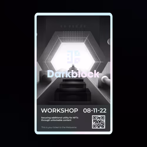 Ticket to Spatial - Darkblock Workshop 08-11-22
