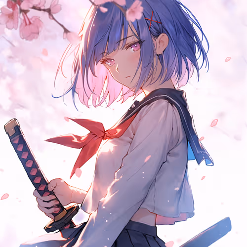 flower sword girl
