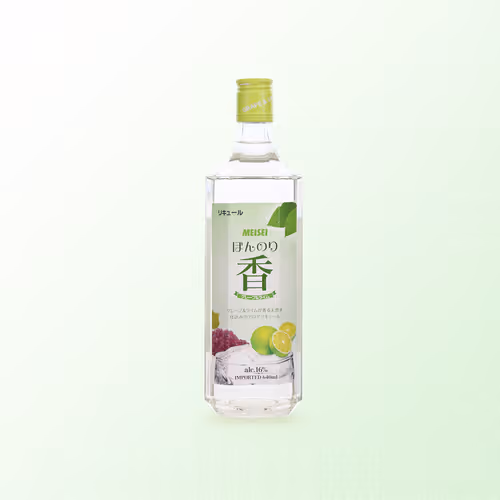 MEISEI Honnori Kaoru Grape & Lime Distilled Soju Bottle Design - Jul. 2014