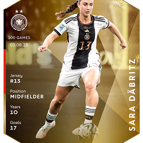 Special - Sara Däbritz - 100th game - Milestone - 2023 Squad - Women's National Team - 202