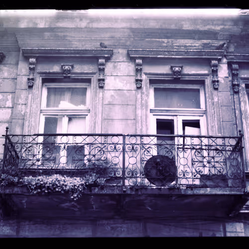 A balkony in the old town