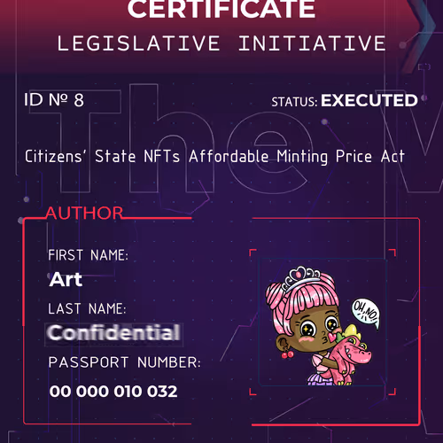 NFT Legislative Initiative