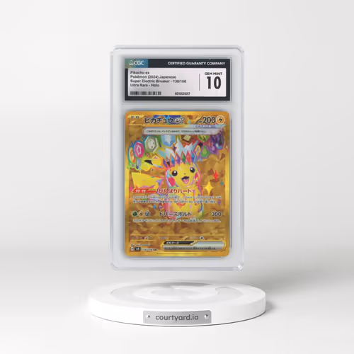 2024 Pokémon SV8-Super Electric Breaker #136 Pikachu EX - Holo Ultra Rare (CGC 10 GEM MINT)