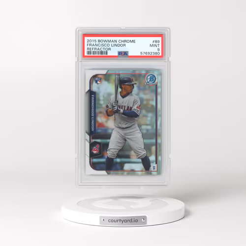 2015 Bowman Chrome #89 Francisco Lindor - Refractor (PSA 9 MINT)