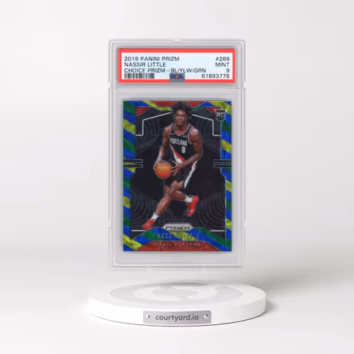 2019 Panini Prizm #269 Nassir Little - Choice Prizm-Blue/Yellow/Green (PSA 9 MINT)