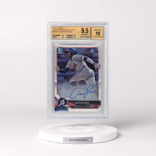 2018 Bowman Prospect Autographs Chrome #CP Cristian Pache (BGS 9.5 GEM MINT)