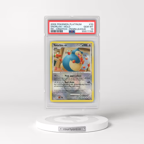 2009 Pokémon Platinum Rising Rivals #33 Snorlax - Holo Crosshatch-2009 Pokemon League (PSA 10 GEM MI