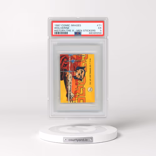 1987 Comic Images History of the X-Men Stickers #71 Wolverine (PSA 5 EX)