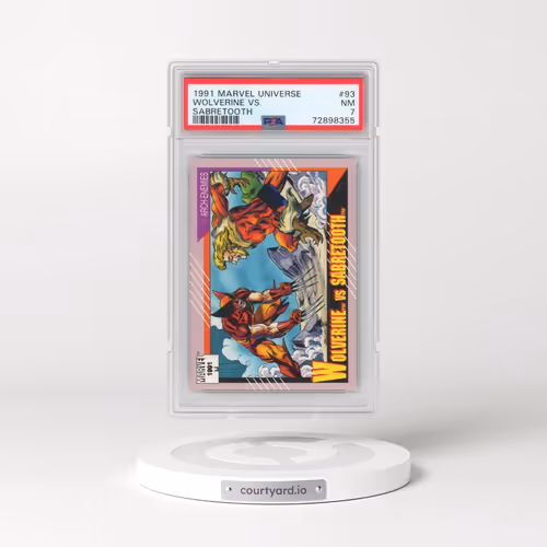 1991 Marvel Universe #93 Wolverine vs. Sabretooth (PSA 7 NM)