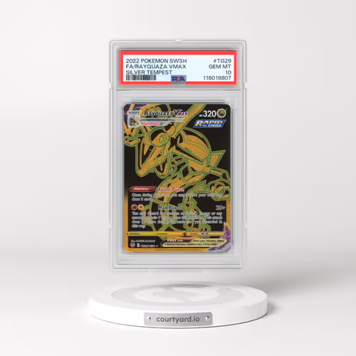 2022 Pokémon Sword & Shield Silver Tempest #TG29 Rayquaza Vmax - Full Art (PSA 10 GEM MINT)