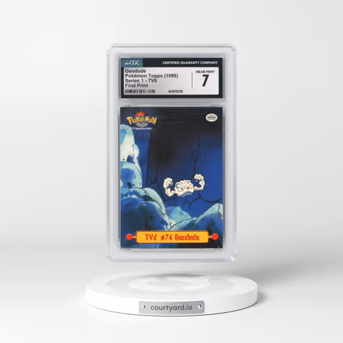 1999 Series 1 (Oval Nintendo Seal) #TV6 No.74 Geodude - First Print (Blue Topps Logo) (CGC 7 NM)