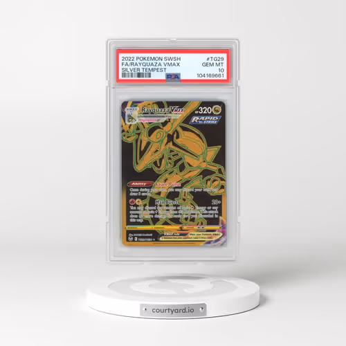 2022 Pokémon Sword & Shield Silver Tempest #TG29 Rayquaza Vmax - Full Art (PSA 10 GEM MINT)