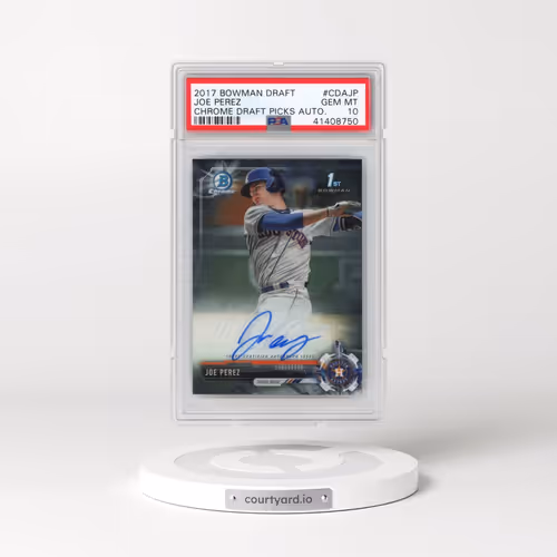 2017 Bowman Draft Chrome Draft Picks Autographs #CDAJP Joe Perez (PSA 10 GEM MINT)