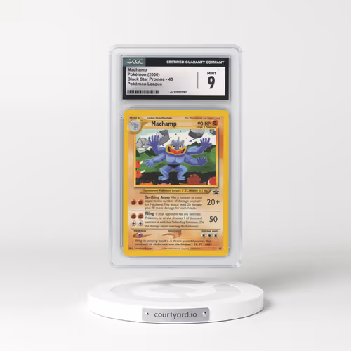 1999 Black Star Promos #43 Machamp - Pokémon League (CGC 9 MINT)