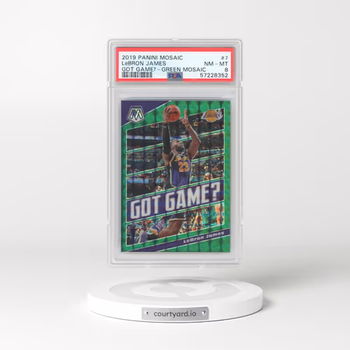 2019 Panini Mosaic Got Game? #7 LeBron James - Green Mosaic (PSA 8 NM-MT)