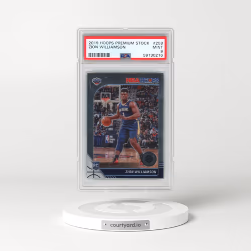 2019 Panini Hoops Premium Stock #258 Zion Williamson (PSA 9 MINT)
