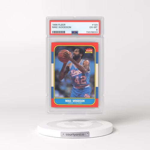 1986 Fleer #129 Mike Woodson (PSA 6 EX-MT)