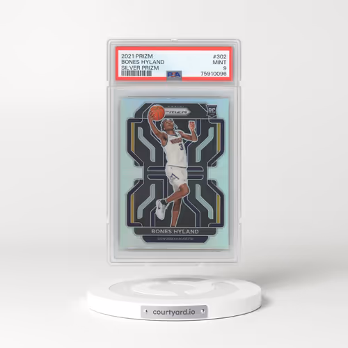 2021 Panini Prizm #302 Bones Hyland - Silver Prizm (PSA 9 MINT)