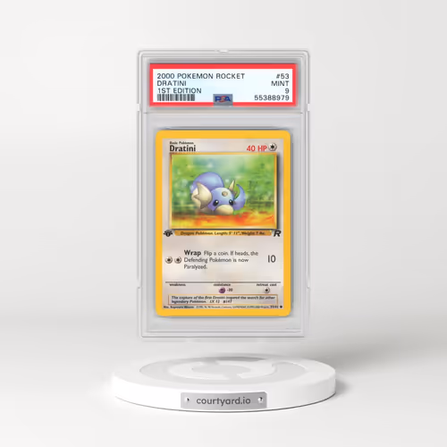 2000 Pokémon Rocket #53 Dratini - 1st Edition (PSA 9 MINT)