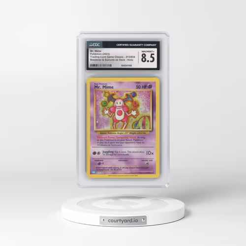 2023 Trading Card Game Classic - CLV, CLC, CLB #013/034 Mr. Mime - Blastoise & Suicune ex Deck - CLB Holo (CGC 8.5 NM-MT+)