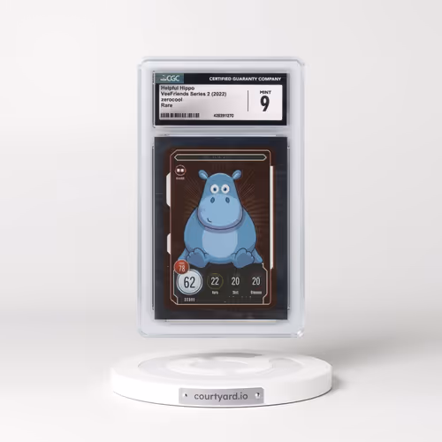 2022 VeeFriends Series 2 - English Helpful Hippo - Rare (# to 500) (CGC 9 MINT)