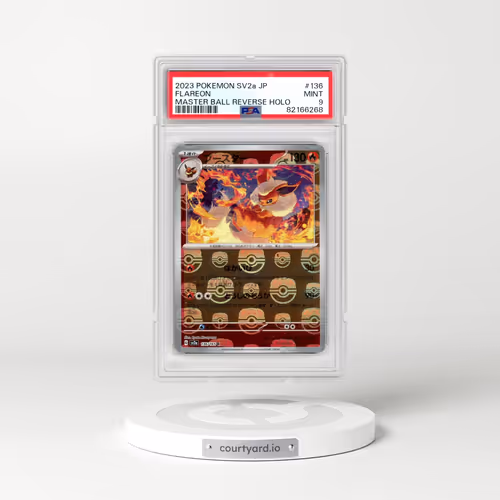 2023 Pokémon Sv2a-Pokemon 151 #136 Flareon - Reverse Holo Master Ball (PSA 9 MINT)