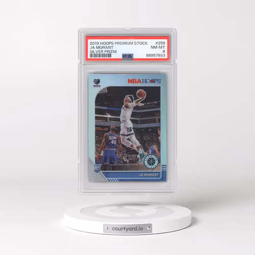 2019 Panini Hoops Premium Stock #259 Ja Morant - Silver Prizm (PSA 8 NM-MT)