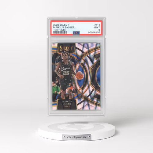 2023 Panini Select #114 Marcus Sasser - Tectonic (PSA 9 MINT)
