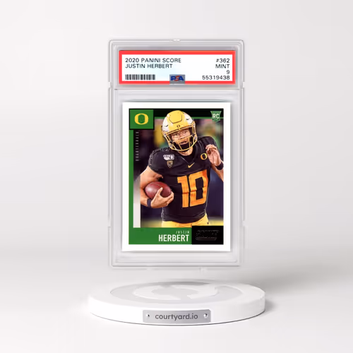 2020 Panini Score #362 Justin Herbert (PSA 9 MINT)