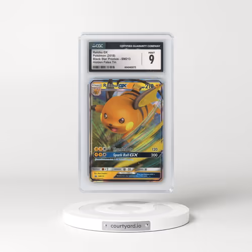 2016 Black Star Promos - Sun & Moon #SM213 Raichu GX - Holo Hidden Fates Tins (CGC 9 MINT)