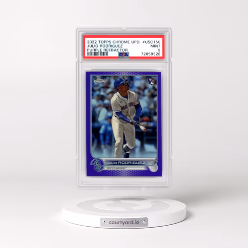 2022 Topps Chrome Update #USC150 Julio Rodriguez - Purple Refractor (PSA 9 MINT)