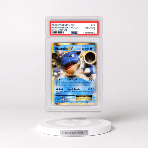 2016 Pokémon XY Evolutions #21 Blastoise EX - Holo (PSA 10 GEM MINT)