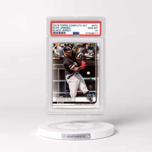 2019 Topps Complete Set #670 Eloy Jimenez - Black Jersey (PSA 10 GEM MINT)