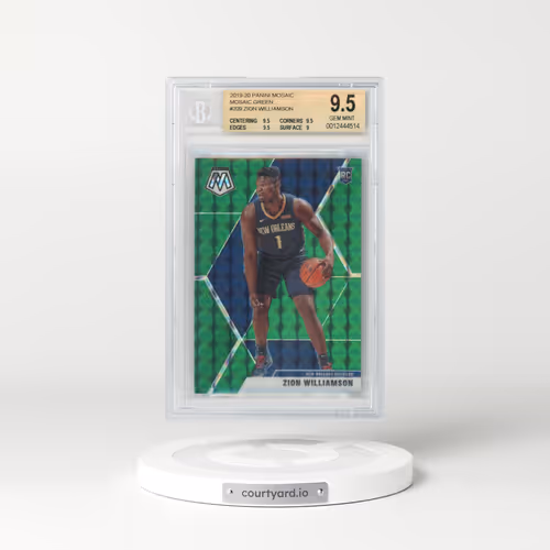 2019 Panini Mosaic #209 Zion Williamson - Green Mosaic (BGS 9.5 GEM MINT)