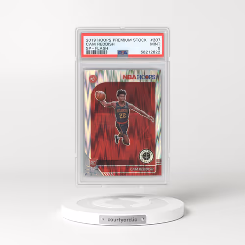 2019 Panini Hoops Premium Stock #207 Cam Reddish - SP-Flash (PSA 9 MINT)