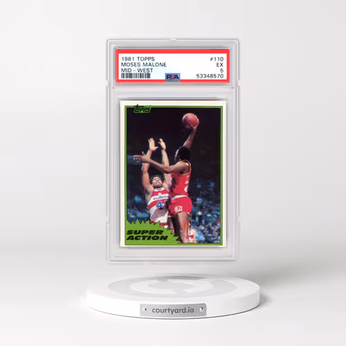 1981 Topps #110 Moses Malone - Mid-West (PSA 5 EX)