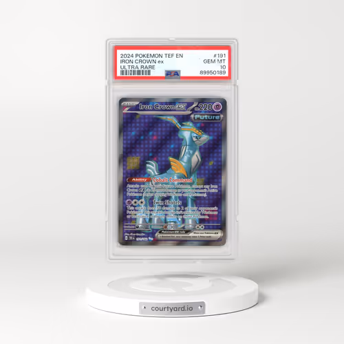 2024 Pokémon Tef EN-Temporal Forces #191 Iron Crown EX - Holo Ultra Rare (PSA 10 GEM MINT)