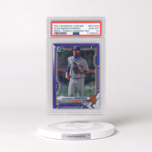 2021 Bowman Chrome Prospects #BCP208 Alexander Ramirez - Purple Shimmer Refractor (PSA 10 GEM MINT)